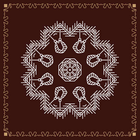 Folk, Tribal Design, Motif, Wall Painting Vector Artのイラスト素材