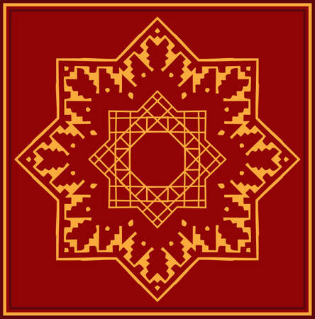 Folk, Tribal Design, Motif, Wall Painting Vector Artのイラスト素材