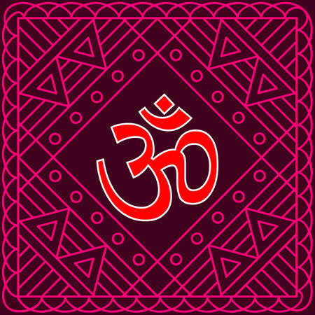 Aum (Om) The Holy Motif Vector Artのイラスト素材