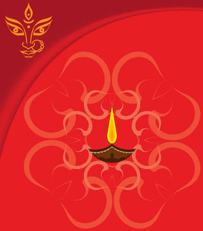 Durga Goddess of Power Vector Artのイラスト素材