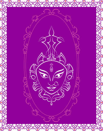 Durga Goddess of Power Vector Artのイラスト素材
