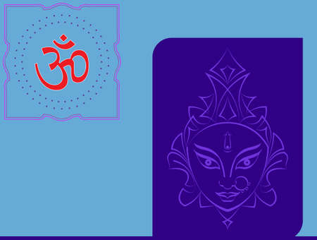 Durga Goddess of Power Vector Artのイラスト素材