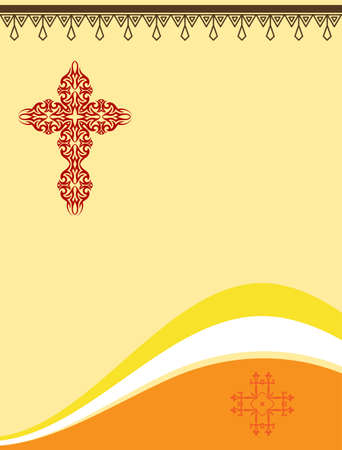 Christian Cross Design Vector Artのイラスト素材