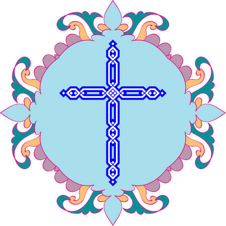 Christian Cross Design Vector Artのイラスト素材