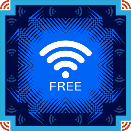 Wifi Free Password Concept Design Vector Artのイラスト素材