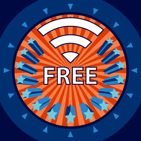 Wifi Free Password Concept Design Vector Artのイラスト素材
