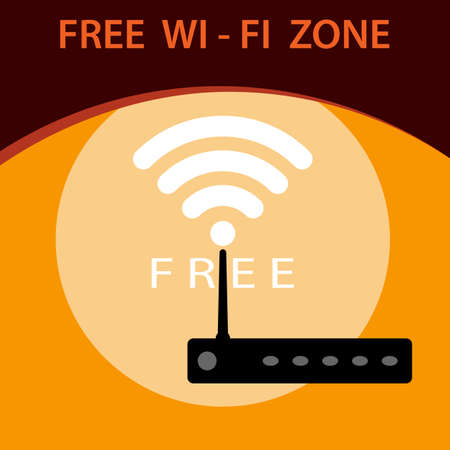 Wifi Free Password Concept Design Vector Artのイラスト素材