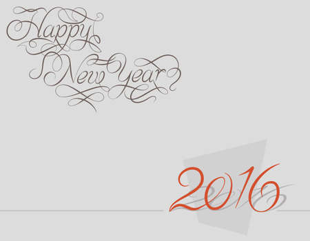 2016 New Year Calligraphy Design Vector Artのイラスト素材