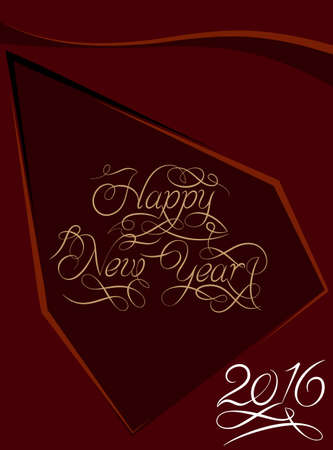 2016 New Year Calligraphy Design Vector Artのイラスト素材