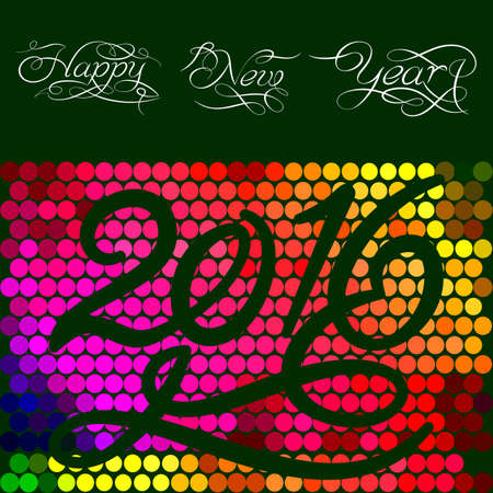 2016 New Year Calligraphy Design Vector Artのイラスト素材