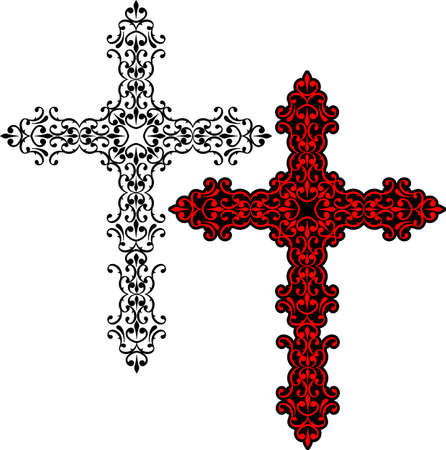 Christian Cross Design Vector Artのイラスト素材