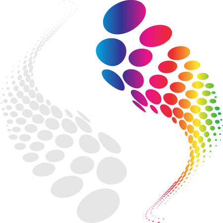Background Composition Spectrum, Web Template (Halftone)のイラスト素材