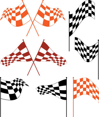 Race Flag Various Designs, Vinyl Ready Vector Illustrationのイラスト素材