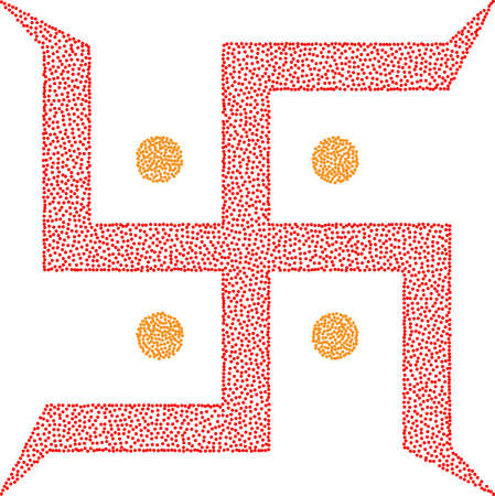 Swastica The Holy Motif Stipple Effect Vector Illustrationのイラスト素材