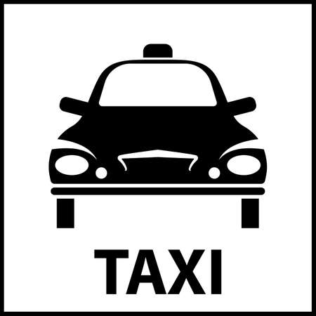 Taxi Icon Symbol Vector Illustrationのイラスト素材
