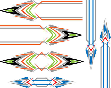 Vehicle Graphics, Stripe : Vinyl Ready Vector Artのイラスト素材