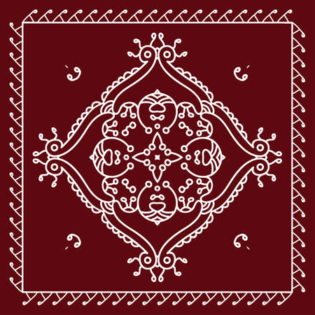 Folk, Tribal Design, Motif, Wall Painting Vector Artのイラスト素材