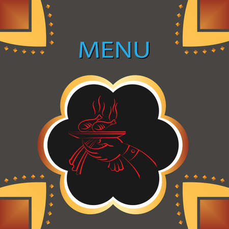 Menu Card Design Template  Vector Illustrationのイラスト素材