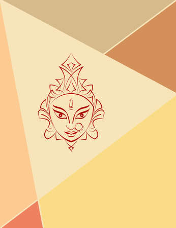 Durga Goddess of Power Vector Illustrationのイラスト素材