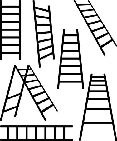 Ladder Icon Set Vector Illustrationのイラスト素材