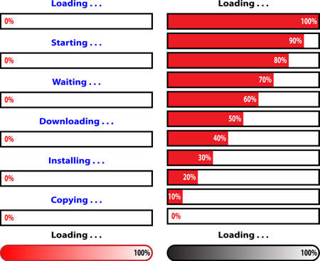 Loading Icon Set Vector Illustrationのイラスト素材