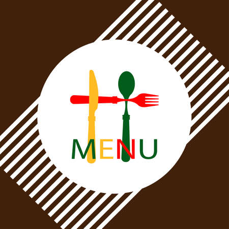 Menu Card Design Template  Vector Illustrationのイラスト素材