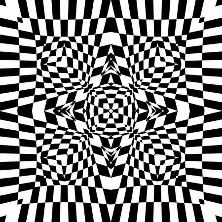 Optical Illusion Background Vector Illustrationのイラスト素材