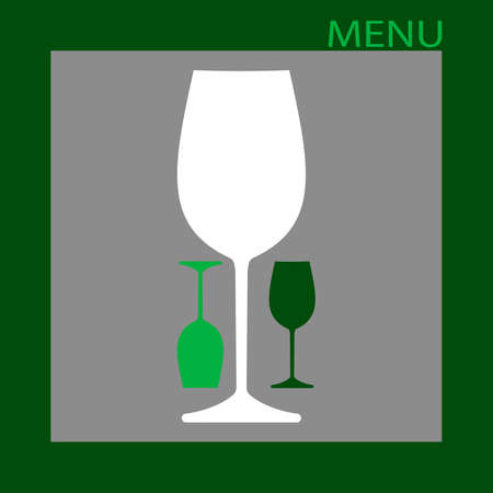 Wine Menu Card Design Template Vector Illustrationのイラスト素材