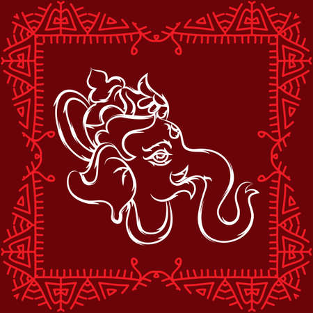 Ganesha The Lord Of Wisdom Vector Illustrationのイラスト素材