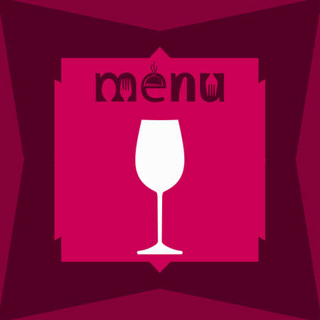 Wine Menu Card Design Template Vector Illustrationのイラスト素材