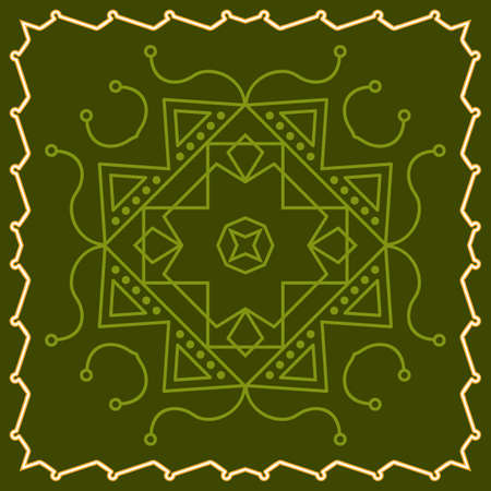 Folk, Tribal Design, Motif, Wall Painting Vector Artのイラスト素材