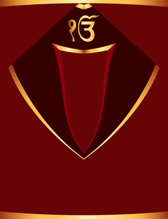 Ek Onkar, Khanda The Holy Motif Vector Illustrationのイラスト素材