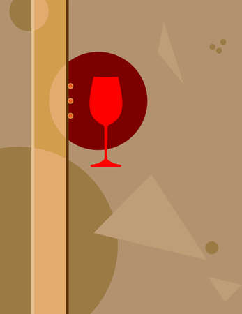 Wine Menu Card Design Template Vector Illustrationのイラスト素材