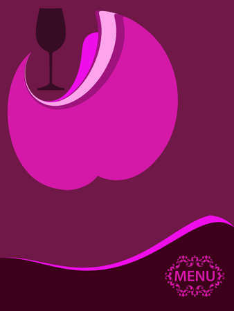Wine Menu Card Design Template Vector Illustrationのイラスト素材