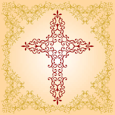 Christian Cross Design Vector Artのイラスト素材