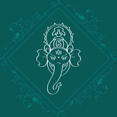 Ganesha The Lord Of Wisdom Vector Illustrationのイラスト素材