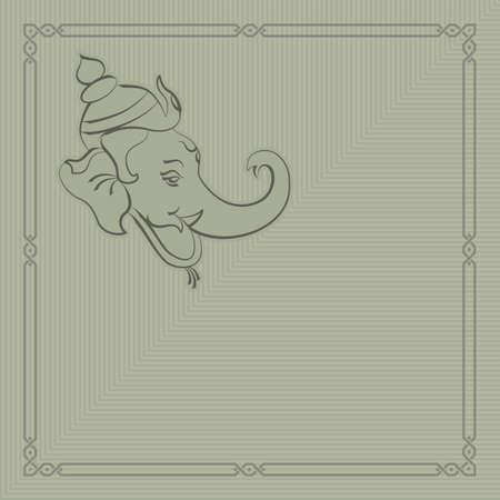 Ganesha The Lord Of Wisdom Vector Illustrationのイラスト素材
