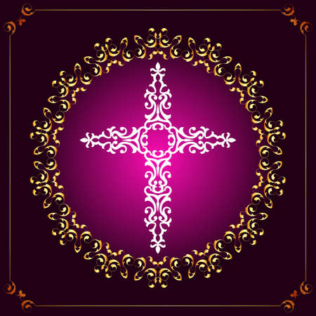 Christian Cross Design Vector Art.のイラスト素材