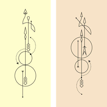 Line Dot Tattoo Vector Artのイラスト素材