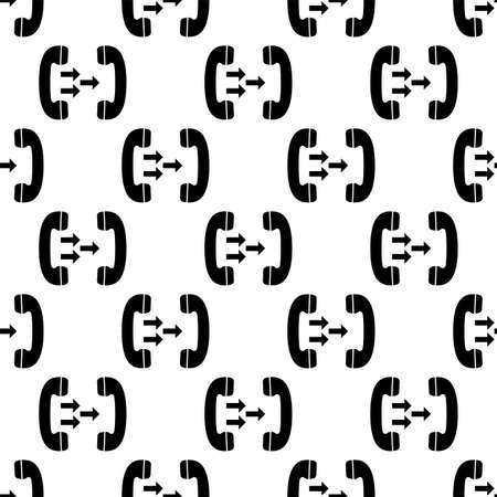 Telephone Receiver Icon Seamless Pattern Vector Art Illustrationのイラスト素材
