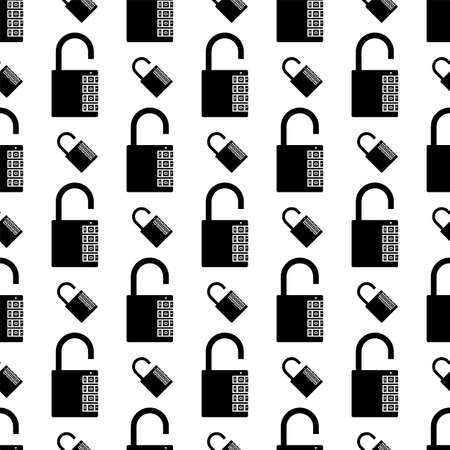 Lock Icon Seamless Pattern Vector Art Illustrationのイラスト素材