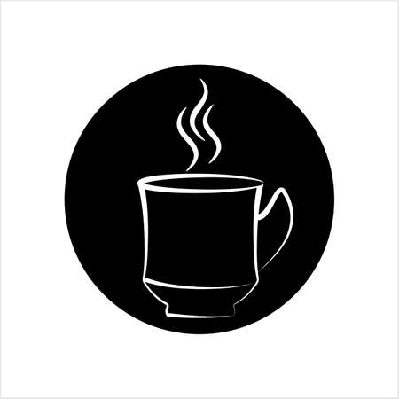 Coffee Cup Icon, Tea Cup Icon Vector Art Illustrationのイラスト素材