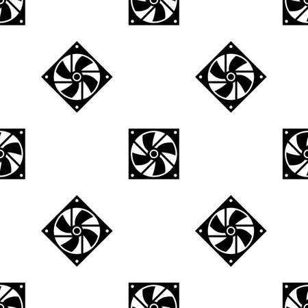 Computer Cooling Fan, Exhaust Fan Seamless Pattern Vector Art Illustrationのイラスト素材