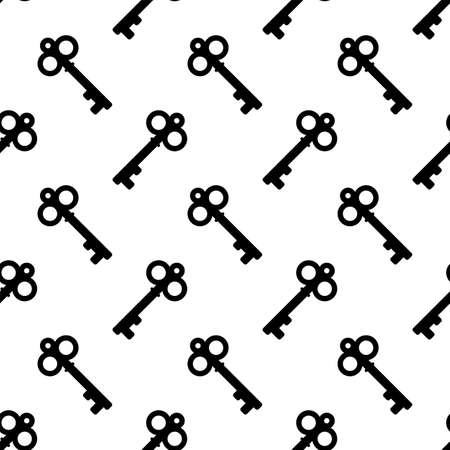 Key Icon Seamless Pattern Vector Art Illustrationのイラスト素材