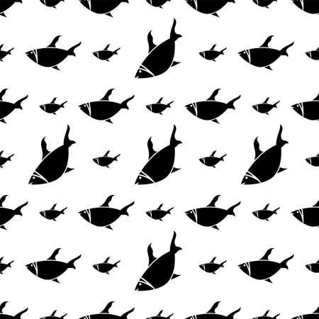 Fish Seamless Pattern Design Vector Art Illustrationのイラスト素材