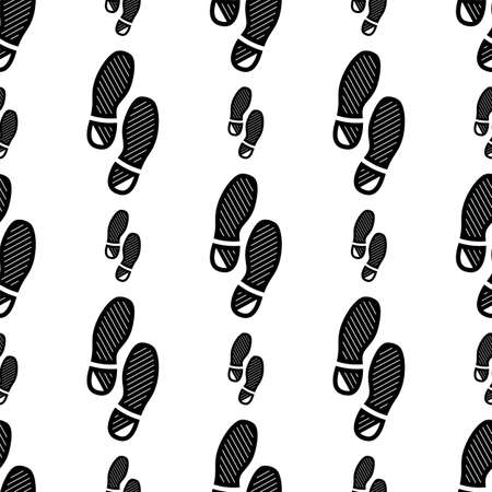 Imprint Soles Shoes Icon Seamless Pattern Vector Art Illustrationのイラスト素材