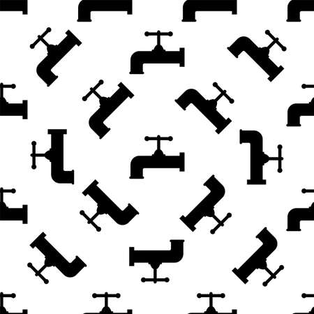 Water Tap Icon Seamless Pattern Vector Art Illustrationのイラスト素材