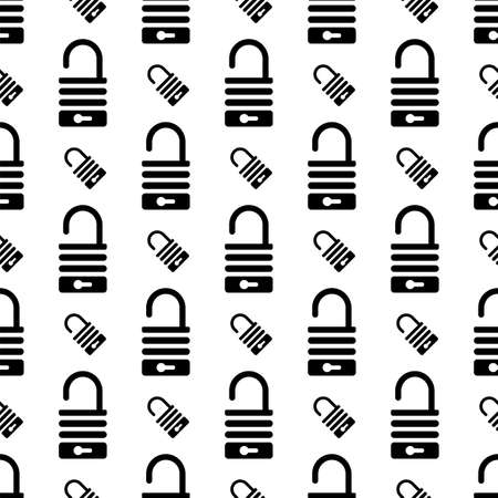 Lock Icon Seamless Pattern Vector Art Illustrationのイラスト素材