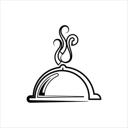 Cloche Icon, Food Cloche Icon Vector Art Illustrationのイラスト素材