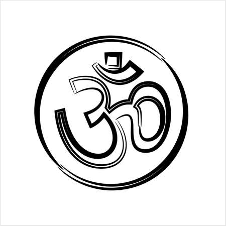 Aum (Om) The Holy Motif Design Vector Art Illustration